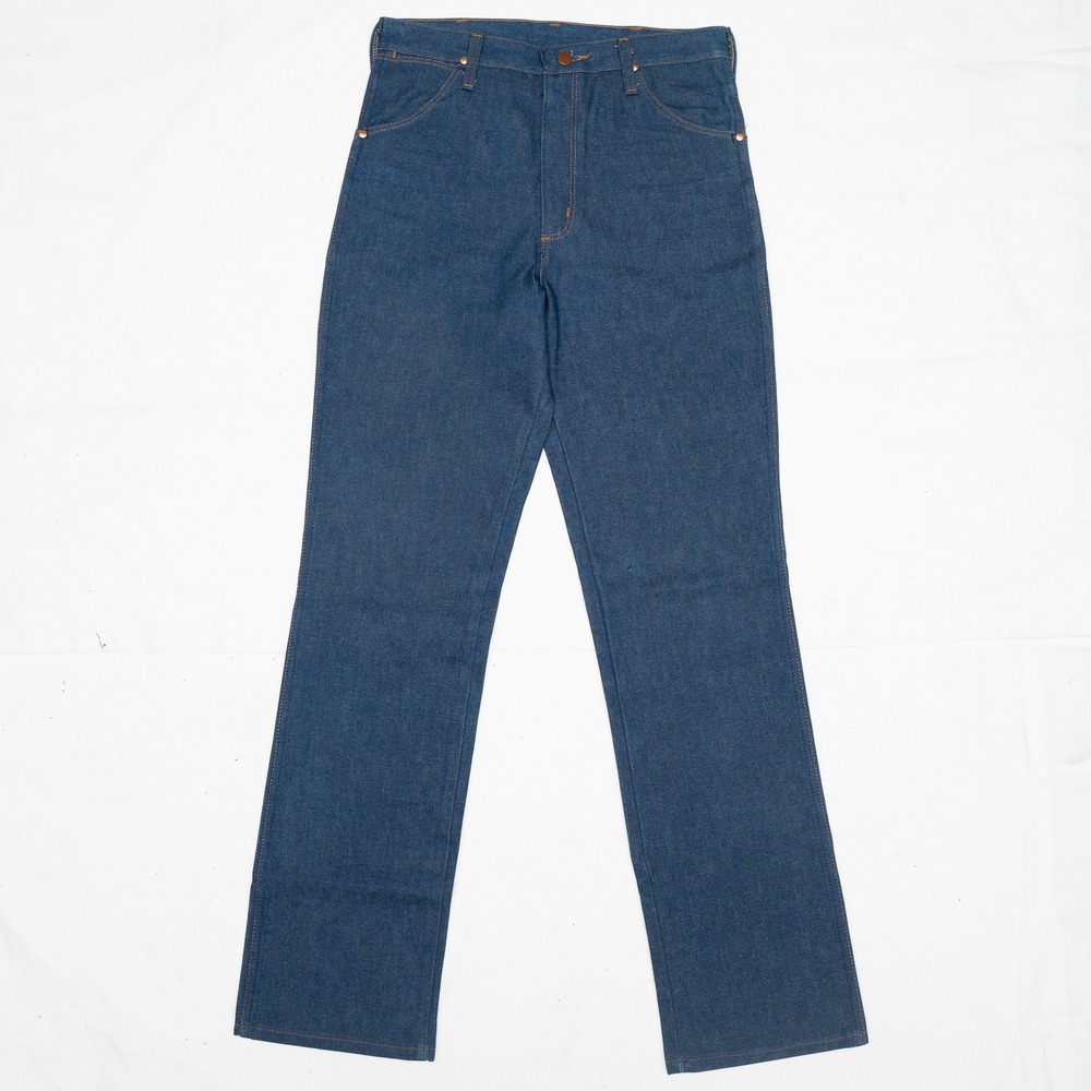 Vtg Deadstock Unwashed 70s Wrangler Raw Denim Jean 30x32 Dark Wash Mens Scovill